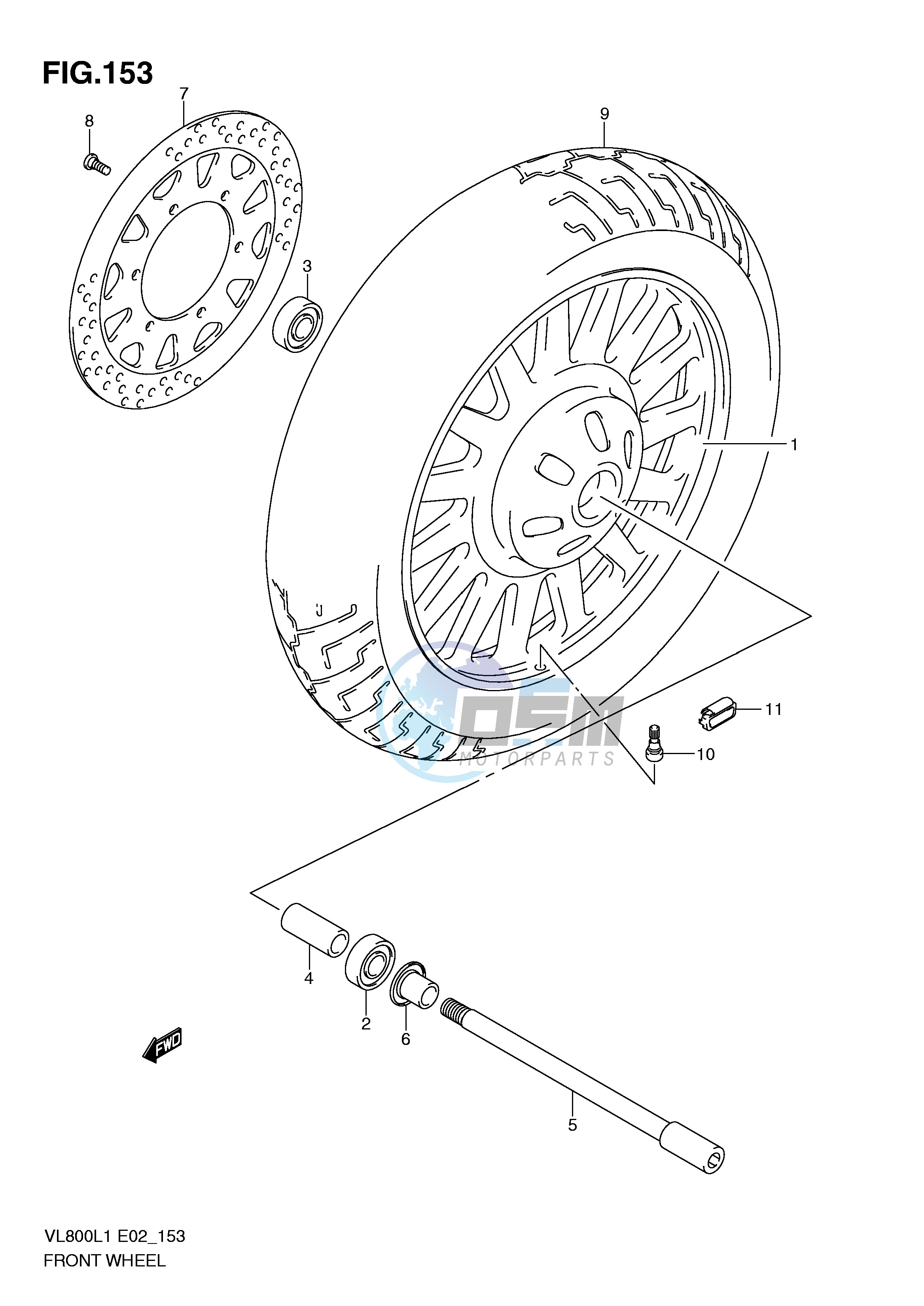 FRONT WHEEL (VL800CL1 E24)