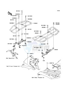 BRUTE FORCE 750 4x4i EPS KVF750HEF EU drawing Carrier(s)