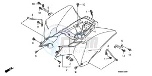 TRX250X9 Australia - (U) drawing REAR FENDER