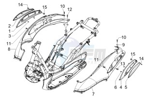 Beverly 500 Cruiser e3 2007-2012 drawing Side cover - Spoiler