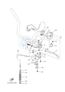 YFM700FWB KODIAK 700 KODIAK 700 (B16J) drawing HANDLE SWITCH & LEVER