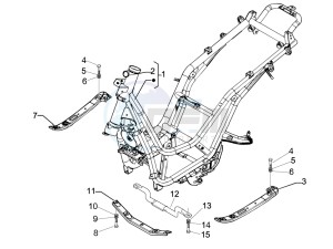 Beverly 300 ie Tourer (USA) USA drawing Frame bodywork