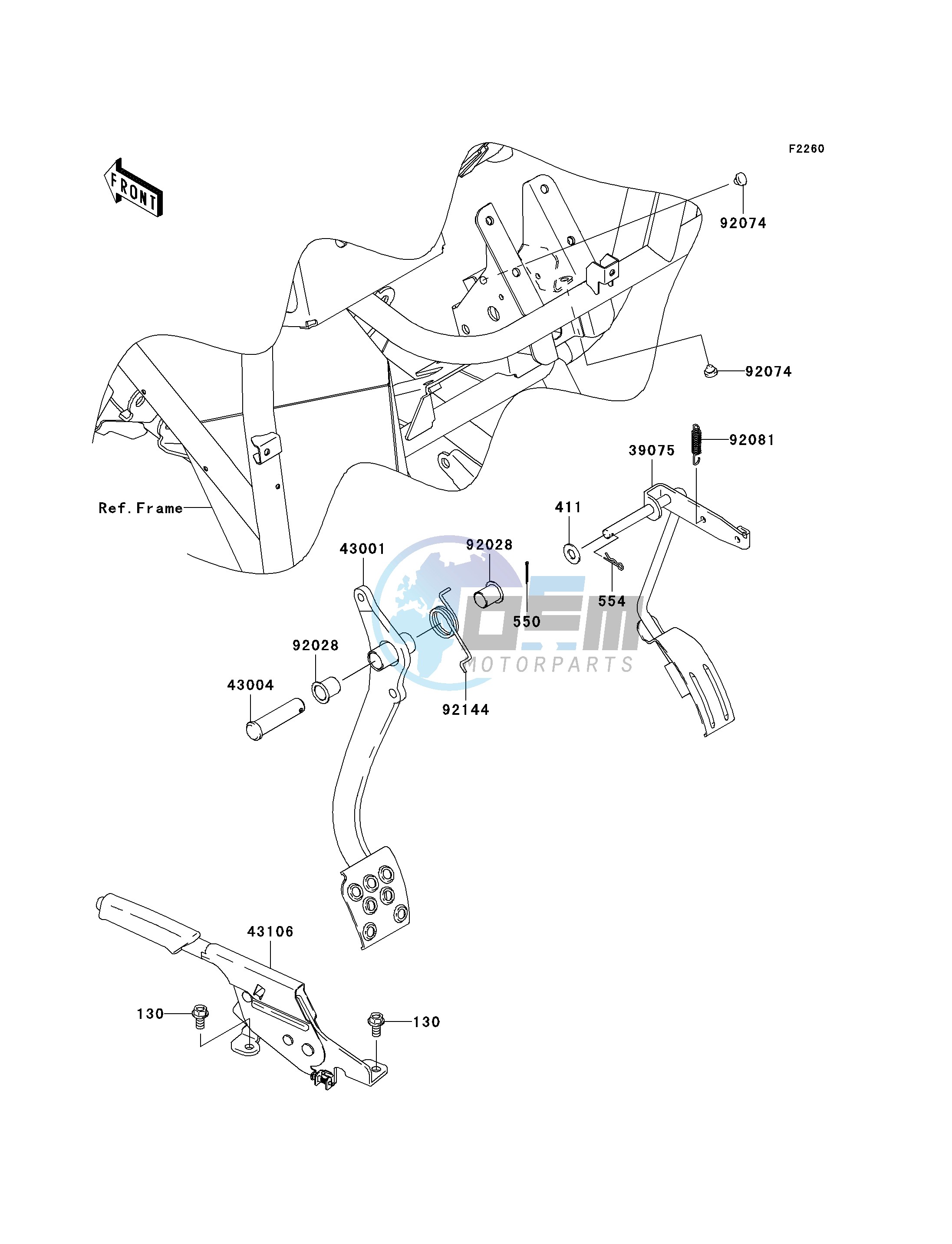 BRAKE PEDAL_THROTTLE LEVER