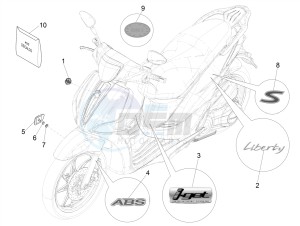 Liberty 125 iGet 4T 3V ie ABS (APAC) drawing Plates - Emblems