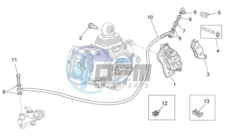 Rear brake caliper