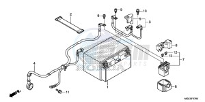 VFR1200FDF VFR1200F Dual Clutch E drawing BATTERY