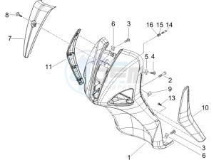 Liberty 125 4t Delivery e3 Single drawing Front shield