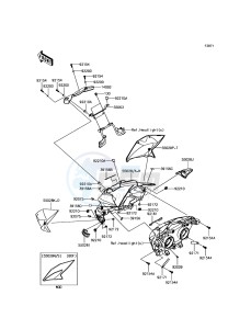 Z800 ABS ZR800BDS FR GB XX (EU ME A(FRICA) drawing Cowling