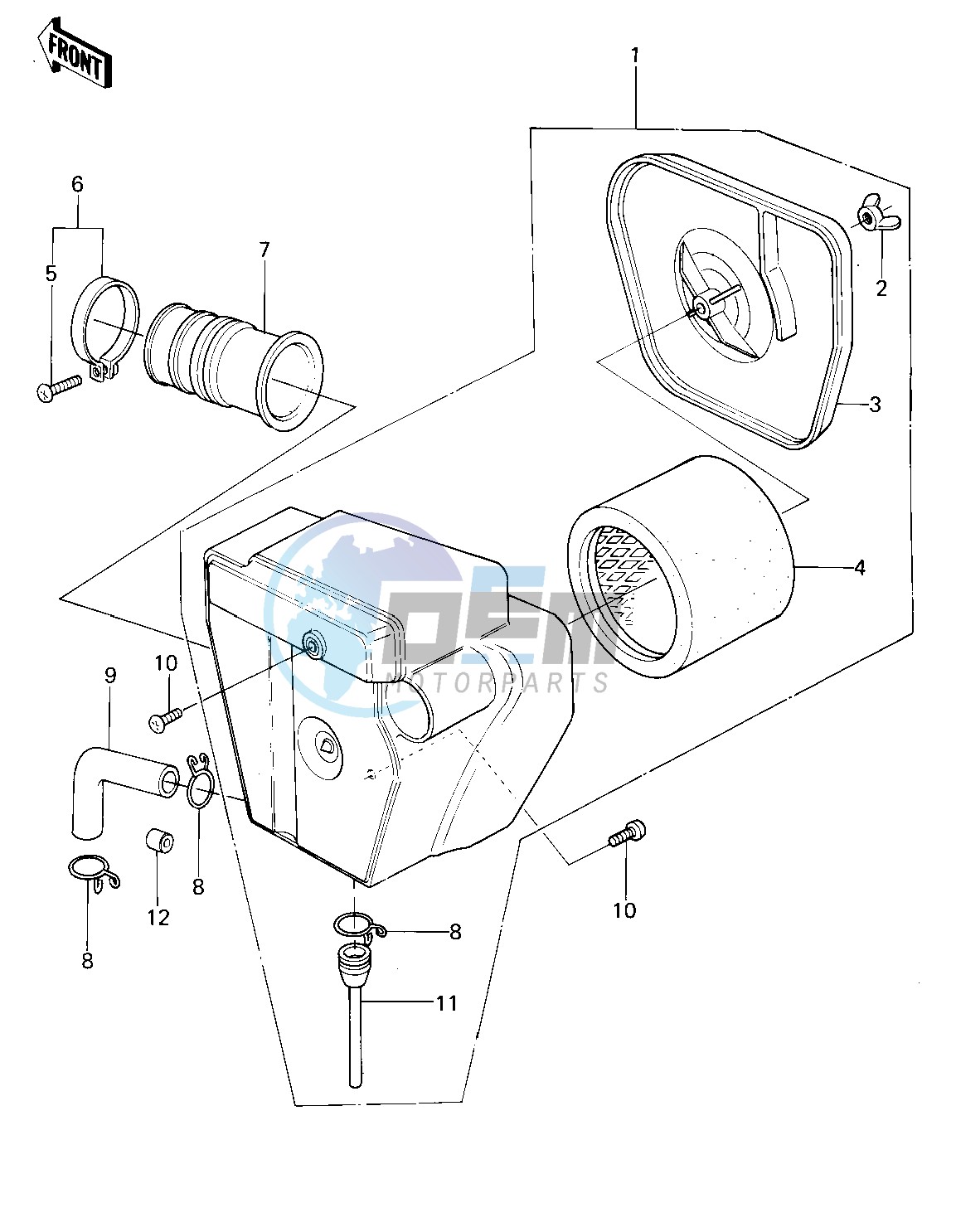 AIR CLEANER -- 78-79 KL250-A1_A1A_A2- -