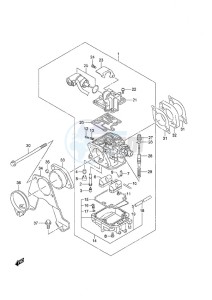 DF 25 V-Twin drawing Carburetor Remote Control/Gas Assist Tilt