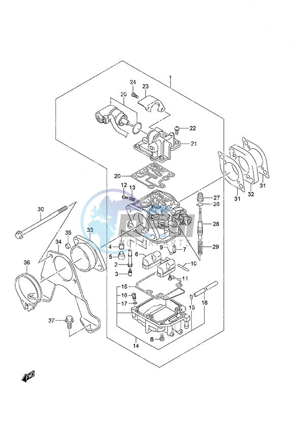 Carburetor Remote Control/Gas Assist Tilt