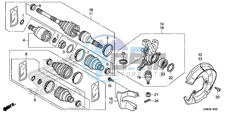 FRONT KNUCKLE/FRONT DRIVESHAFT