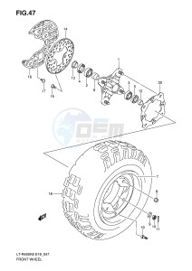 LT-R450 (E19) drawing FRONT WHEEL