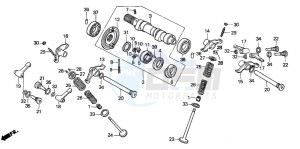 NX500 DOMINATOR drawing CAMSHAFT/VALVE