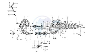 Tuareg Rally 50 drawing Crankcase - clutch - transmission