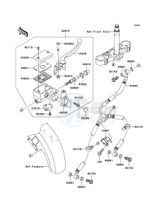 VN1600 MEAN STREAK VN1600B6F GB XX (EU ME A(FRICA) drawing Front Master Cylinder