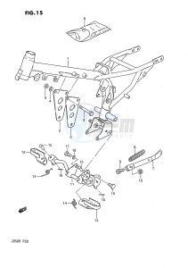 JR50 (P28) drawing FRAME - FOOTREST