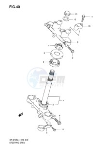 DR-Z125 EU drawing STEERING STEM