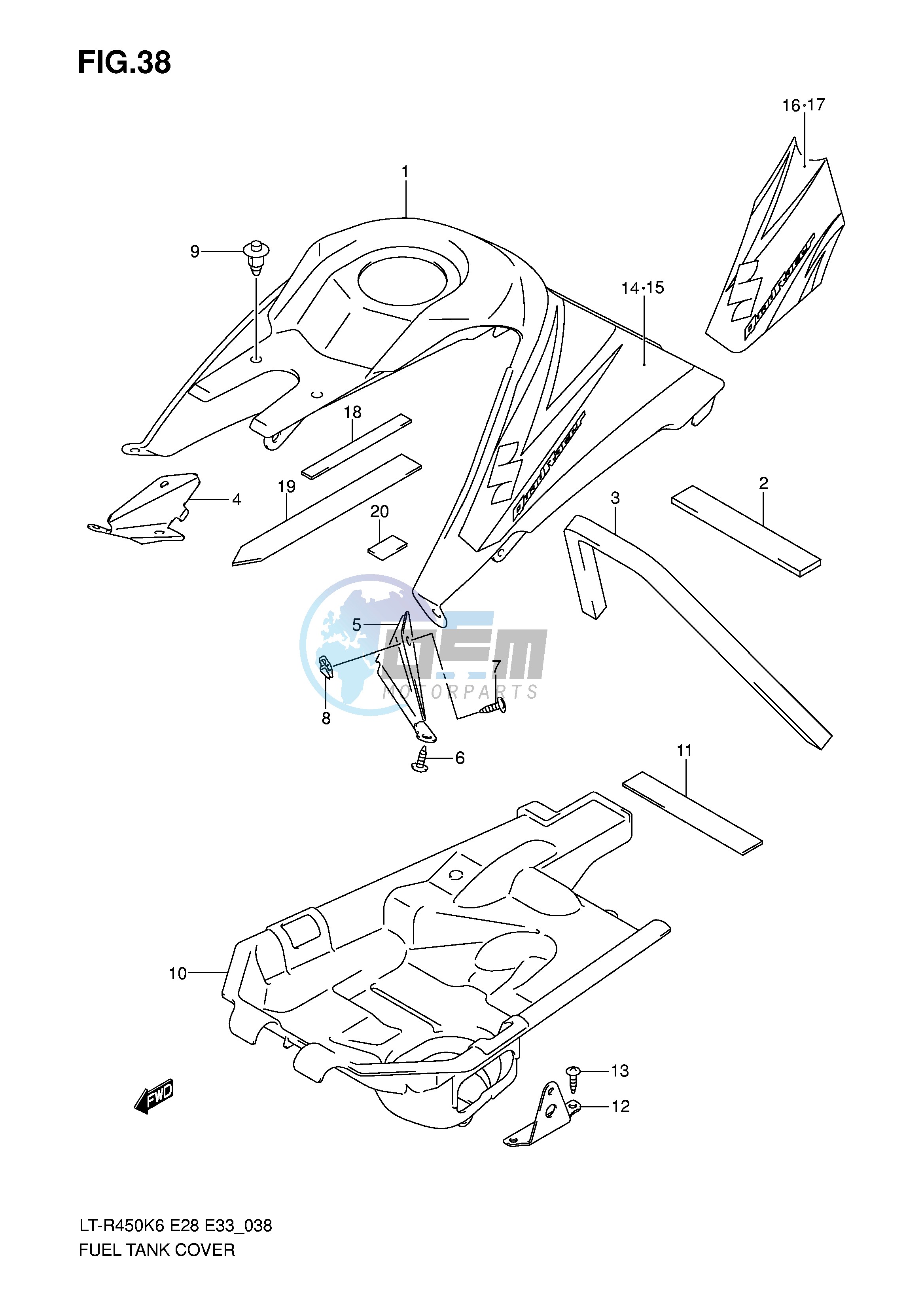 FUEL TANK COVER (MODEL K6 K7)