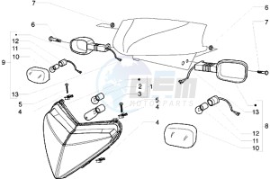 ICE 50 drawing Front lights and turn signal lamps