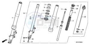 CB600F9 Spain - (SP) drawing FRONT FORK