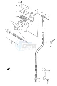 VL1500 (E2) drawing FRONT MASTER CYLINDER (MODEL W X Y K1)