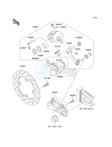 ZR 1000 A [Z1000] (A6F-A6F) A6F drawing REAR BRAKE