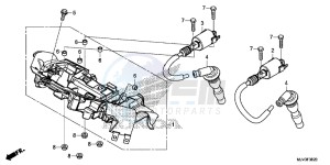 CBR500RAF CBR500R UK - (E) drawing IGNITION COIL