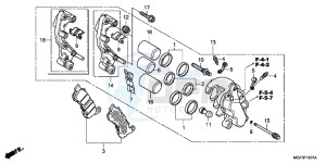 FJS600AB SilverWing ED drawing FRONT BRAKE CALIPER (FJS600A9 2KO/ FJS600AB/ DB)