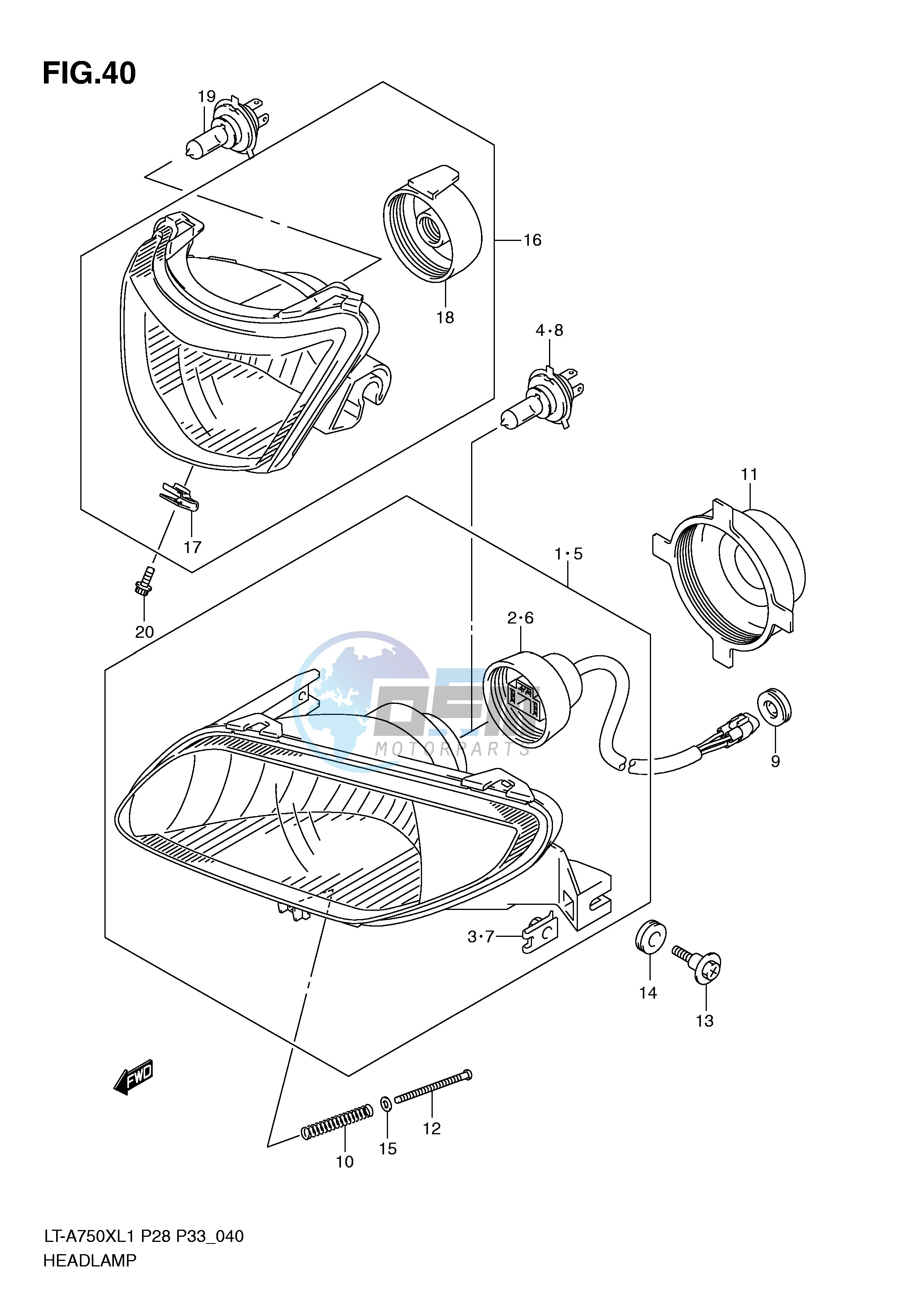 HEADLAMP (LT-A750XL1 P33)