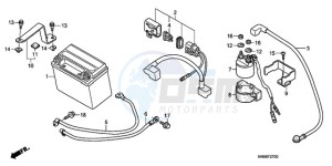 TRX250X9 Australia - (U) drawing BATTERY