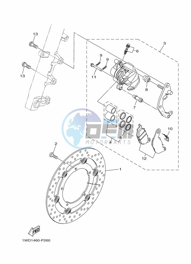 FRONT BRAKE CALIPER