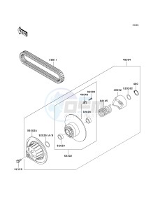 KAF 620 G [MULE 3000] (G6F-G8F) G7F drawing DRIVEN CONVERTER_DRIVE BELT