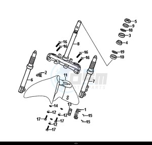 SYMPHONY ST 50 (XB05W4-EU) (E4) (L7-M0) drawing STEERING STEM - FRONT CUSHION