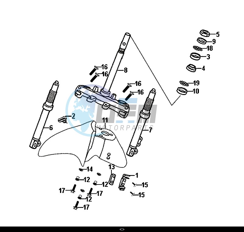 STEERING STEM - FRONT CUSHION