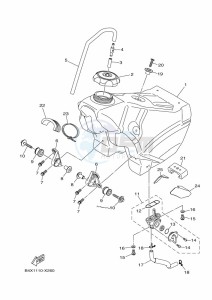 YZ125 (B4XN) drawing FUEL TANK