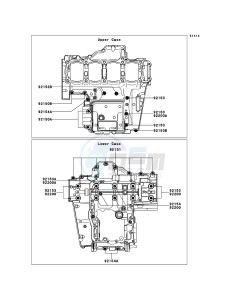 Z1000_ABS ZR1000EBF FR XX (EU ME A(FRICA) drawing Crankcase Bolt Pattern