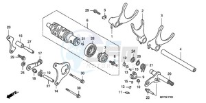 CB1300A9 France - (F / ABS CMF MME TWO) drawing GEARSHIFT DRUM/GEARSHIFT FORK