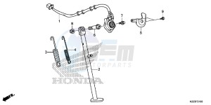 CRF250LE CRF250L Korea - (KO) drawing STAND