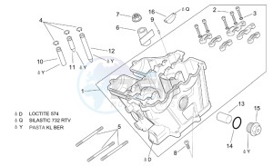 Pegaso 650 ie drawing Cilinder head