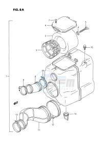 LT250R (E1) drawing AIR CLEANER (MODEL M)