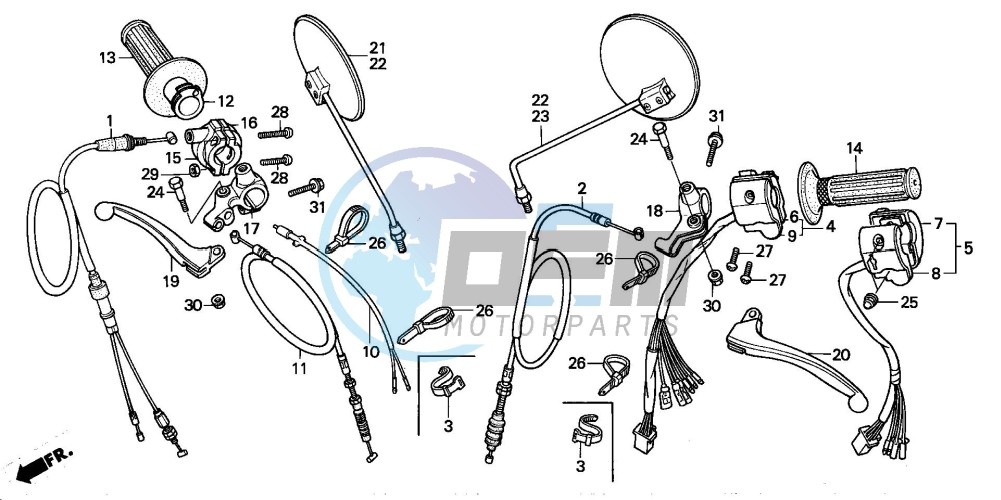 HANDLE LEVER/CABLE/ SWITCH