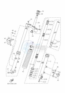 XSR700 MTM690D (BCN1) drawing FRONT FORK