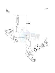 KX65 KX65ABF EU drawing Brake Pedal