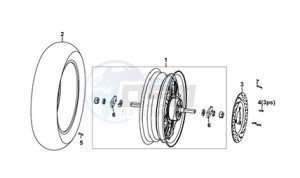 E-XPRO (EH4LW4-EU) (M3) drawing REAR WHEEL