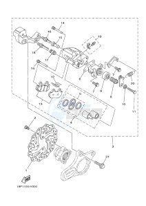 YFZ450R YFZ450RSED YFZ450R SPECIAL EDITION (18PV 18PT) drawing REAR BRAKE CALIPER