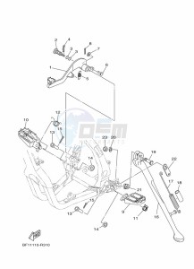 YZ125X (B1B5) drawing STAND & FOOTREST