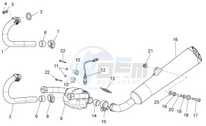 1200 Sport 8V drawing Exhaust unit