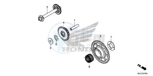 CB650FE CB650F 2ED - (2ED) drawing STARTING DRIVEN GEAR