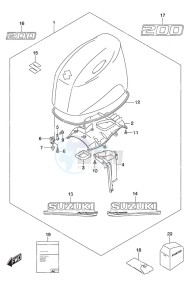 DF 200A drawing Engine Cover